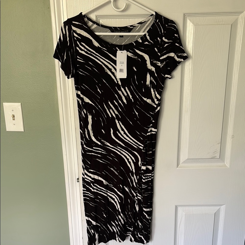 Black and White Zebra Print Dress